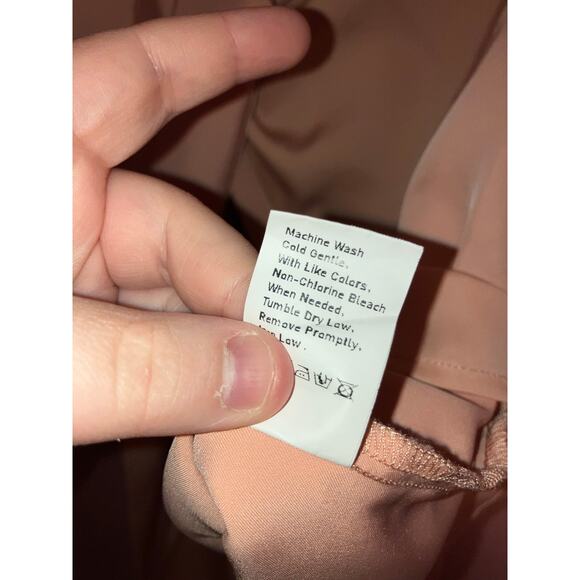 Prettygarden peach mini dress sating feeling size large - Picture 6 of 7